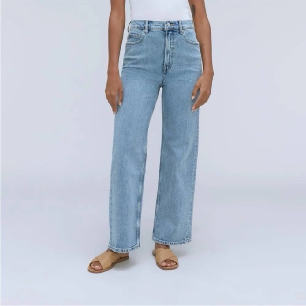 Everlane way high organic flare jeans